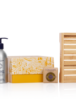 Zestaw mydeł z mydelniczką