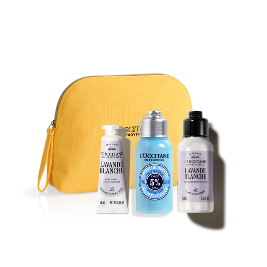 Zestaw w cenie specjalnej - Masło Shea & Lavande Blanche (Biała Lawenda) trio w kosmetyczce