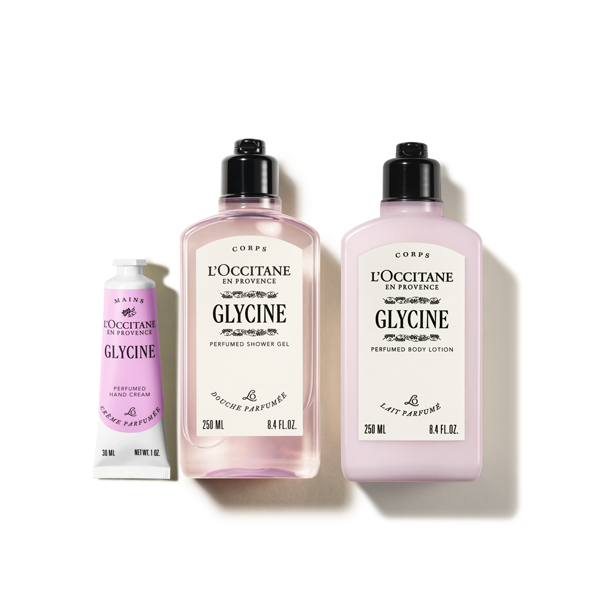Zestaw w cenie specjalnej - Trio do pielęgnacji ciała Glycine