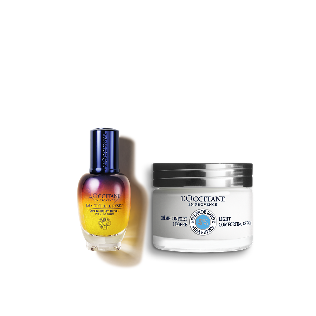 Zestaw w cenie specjalnej - Duet serum Immortelle Reset i Lekki kojący krem Masło Shea