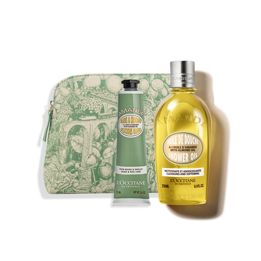 Zestaw w cenie specjalnej - Duet do pielęgnacji ciała Migdał w kosmetyczce