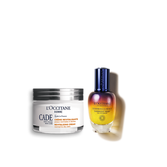 Zestaw w cenie specjalnej - Duet serum Immortelle Reset i Krem do twarzy Cade