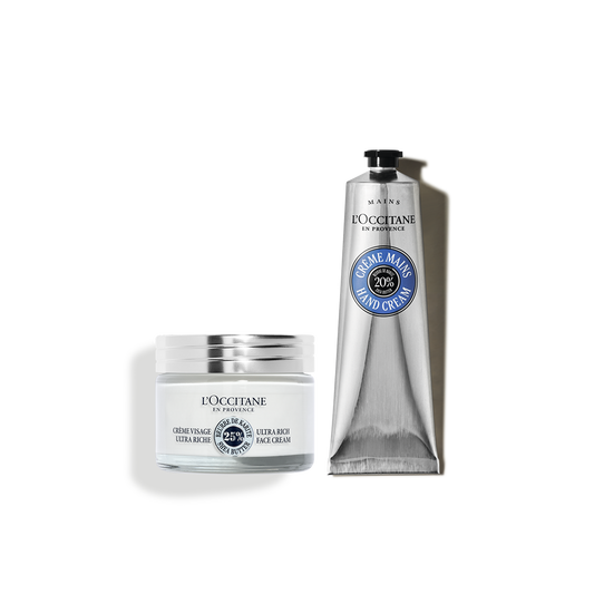 Zestaw w cenie specjalnej - Duet do dłoni i twarzy Karité Confort (Masło Shea)