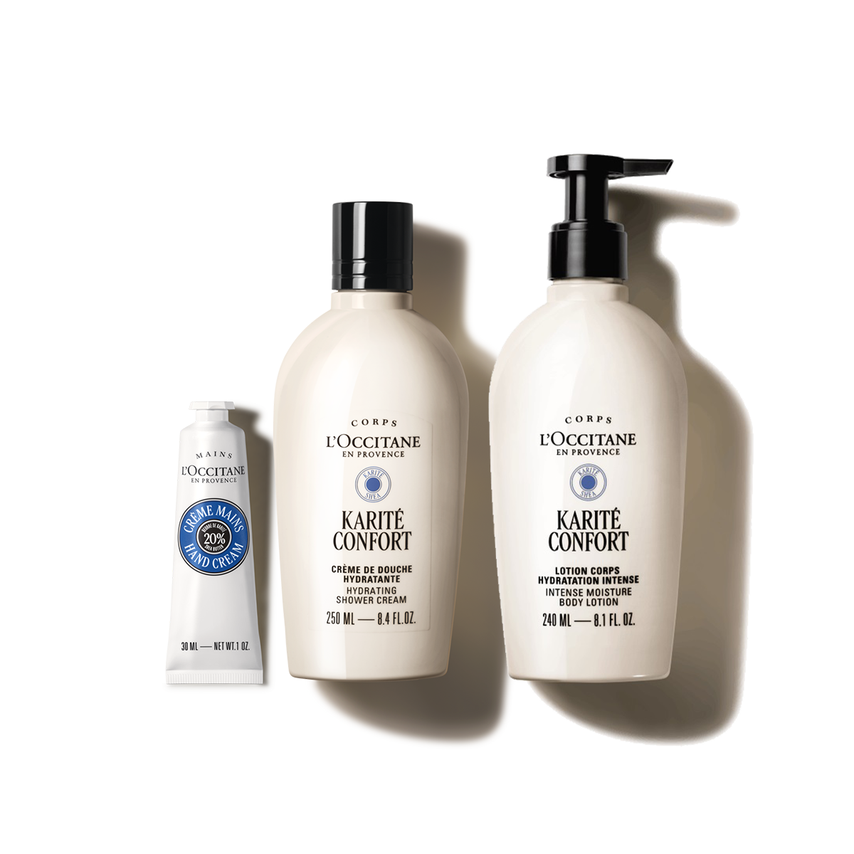 Zestaw w cenie specjalnej - Trio do pielęgnacji ciała Karité Confort (Masło Shea)