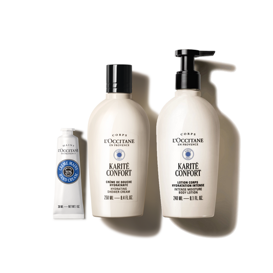 Zestaw w cenie specjalnej - Trio do pielęgnacji ciała Karité Confort (Masło Shea)