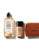 Zestaw w cenie specjalnej - duet Cèdre Encens (Baux) z kosmetyczką