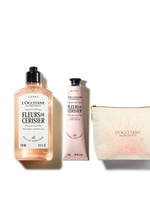 Zestaw w cenie specjalnej - duet Fleurs de cerisier (Kwiat Wiśni) z kosmetyczką