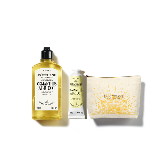 Zestaw w cenie specjalnej - duet Osmanthus Abricot (Osmantus) z kosmetyczką