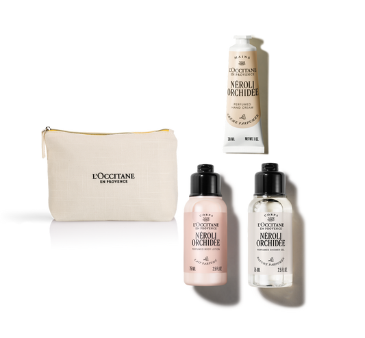 Zestaw w cenie specjalnej - Trio Néroli Orchidée z kosmetyczką